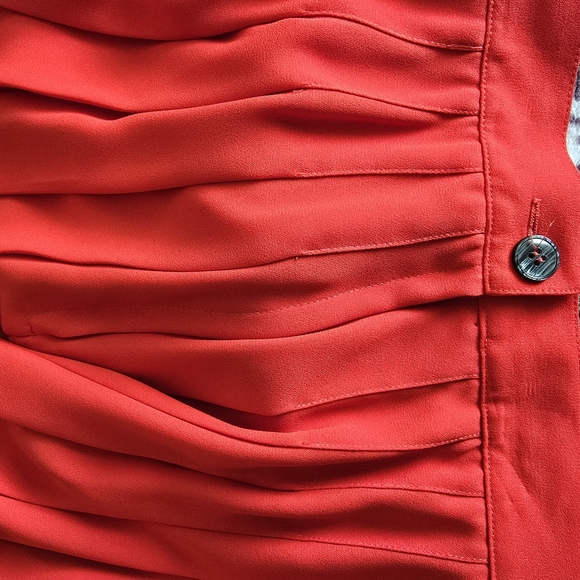 Liz Claiborne Red Pleated Midi Skirt Night Out - Picture 7 of 11